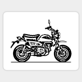 Monkey Bike Motorcycle Sketch Art Magnet